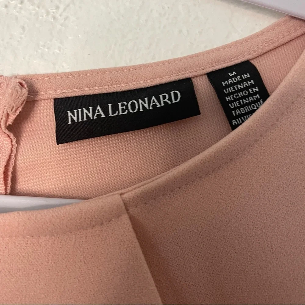 NWT Nina Leonard Blush Midi Dress. Size Medium - Picture 4 of 7